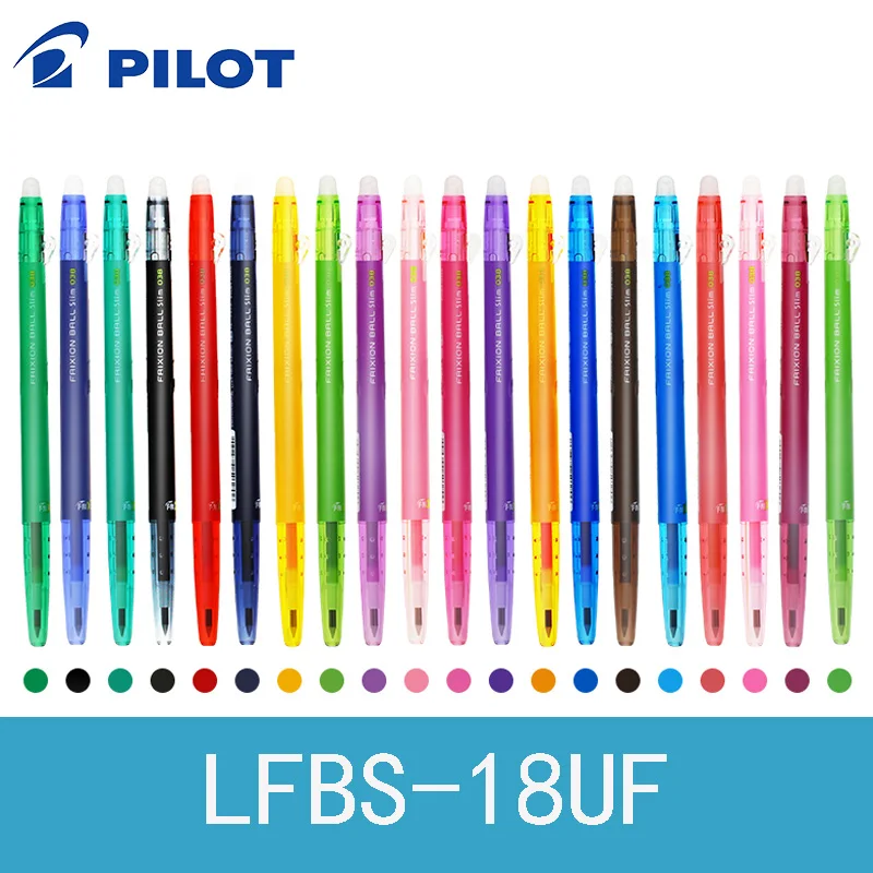 Pilot Frixion Ball Slim Gel Pen 0.38mm 6pcs/lot 20 colors available Black/Blue/Red/Green/Violet/ Writing Supplies LFBS-18UF
Pilot Frixion Ball Slim Gel Pen 0.38mm 6pcs/lot 20 colors available Black/Blue/Red/Green/Violet/ Writing Supplies LFBS-18UF