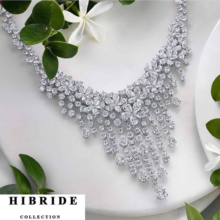 Роскошное ожерелье HIBRIDE с подвеской из искусственного камня, Женские Ювелирные наборы, модный стиль для женщин, подарки для вечеринок
Роскошное ожерелье HIBRIDE с подвеской из искусственного камня, Женские Ювелирные наборы, модный стиль для женщин, подарки для вечеринок