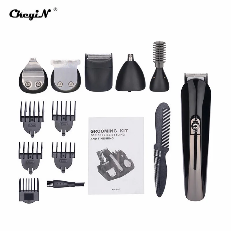6 in 1 Multifunctional Titanium Hair Clipper Kit Electric Shaver Rechargeable Razor Beard Trimmer Men Styling Shaving Tool Set34
6 in 1 Multifunctional Titanium Hair Clipper Kit Electric Shaver Rechargeable Razor Beard Trimmer Men Styling Shaving Tool Set34