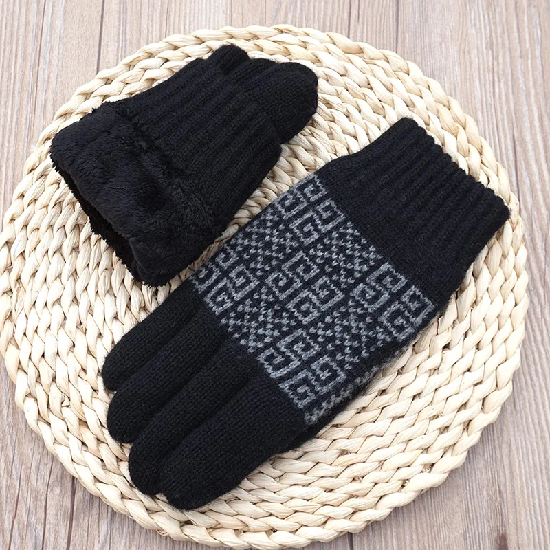 Winter Mens Gloves Fashion Mittens Men Driving Velvet Thick Wool Gloves Kniting Warm Gloves Free shipping
Winter Mens Gloves Fashion Mittens Men Driving Velvet Thick Wool Gloves Kniting Warm Gloves Free shipping