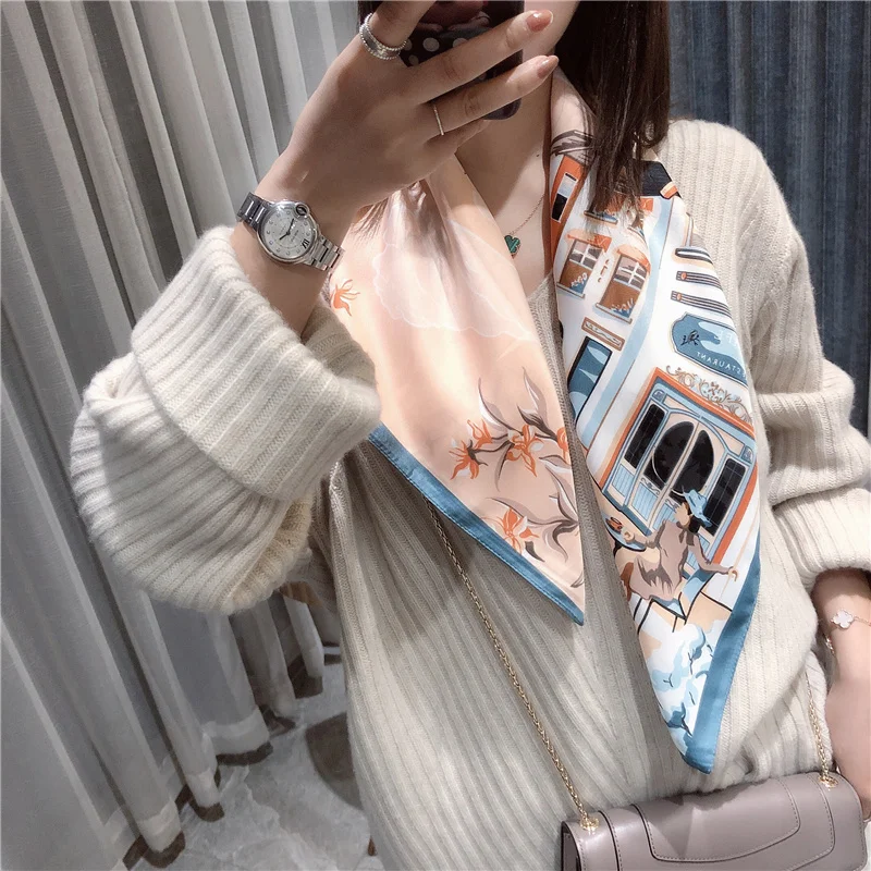 Designer Time Town Fashion Printed Imitation Silk Square Scarf Shawls For Women Foulard Femme Travel Scarves Apparel Accessories
Designer Time Town Fashion Printed Imitation Silk Square Scarf Shawls For Women Foulard Femme Travel Scarves Apparel Accessories