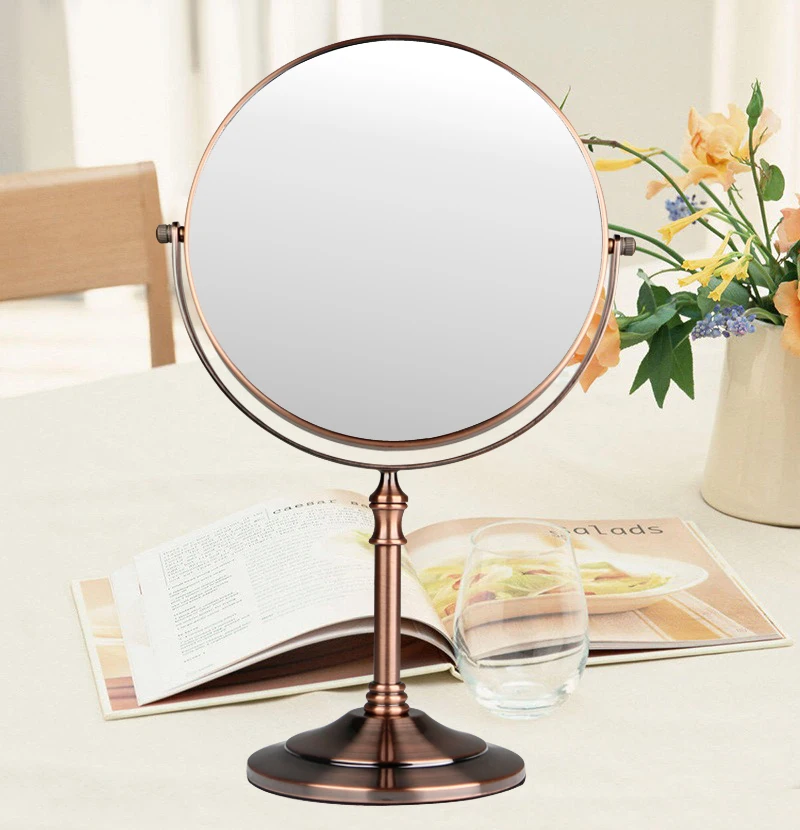 Red bronze Bathroom 1X 3X Magnification HD glass Two-Sided Swivel Mirror 8-Inch Desktop cosmetic mirror,360 degree rotation
Red bronze Bathroom 1X 3X Magnification HD glass Two-Sided Swivel Mirror 8-Inch Desktop cosmetic mirror,360 degree rotation