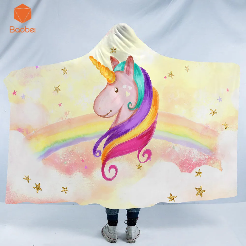 3D Printed Cute Rainbow Unicorn Hooded Blanket for Adults Kids Gothic Sherpa Fleece Wearable Throw Art Blanket Bedding
3D Printed Cute Rainbow Unicorn Hooded Blanket for Adults Kids Gothic Sherpa Fleece Wearable Throw Art Blanket Bedding