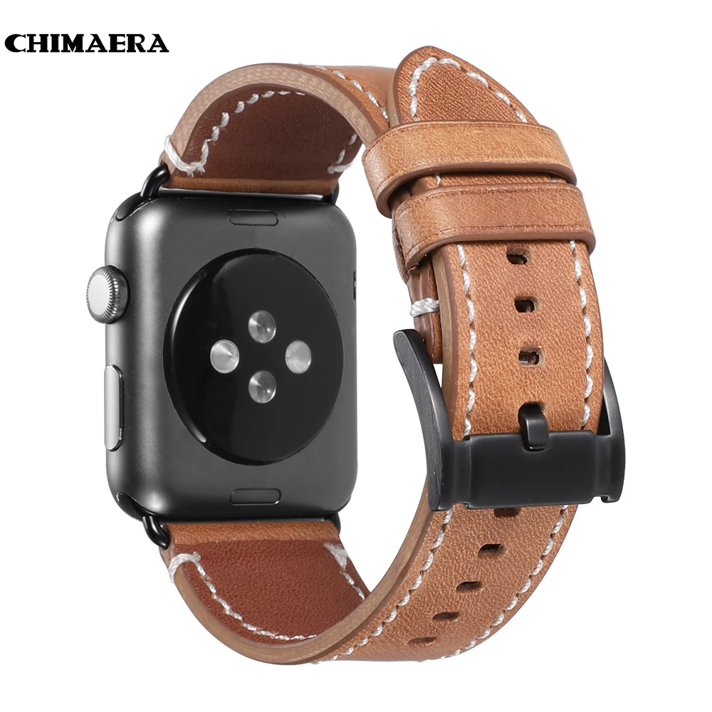 CHIMAERA Apple Watch Band Leather Watch Strap Replacement for iWatch Series 1/2/3/4 Men Women for 38mm 42mm 40mm 44mm
CHIMAERA Apple Watch Band Leather Watch Strap Replacement for iWatch Series 1/2/3/4 Men Women for 38mm 42mm 40mm 44mm