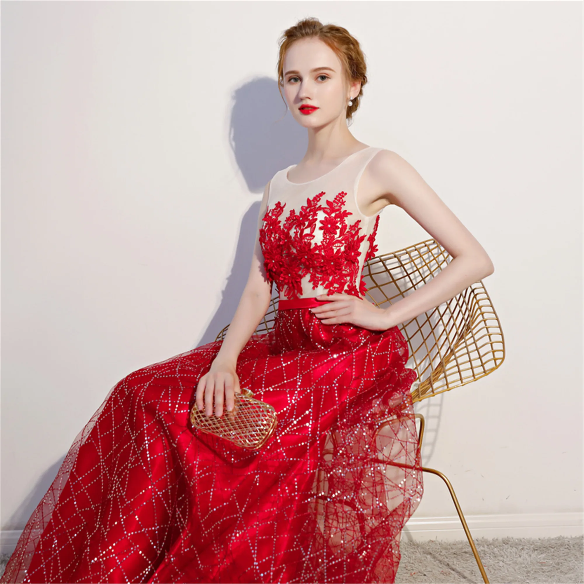 Women's long evening dress plus size V neck sleeveless lace formal prom event dress red sexy cocktail wedding party dress
Women's long evening dress plus size V neck sleeveless lace formal prom event dress red sexy cocktail wedding party dress