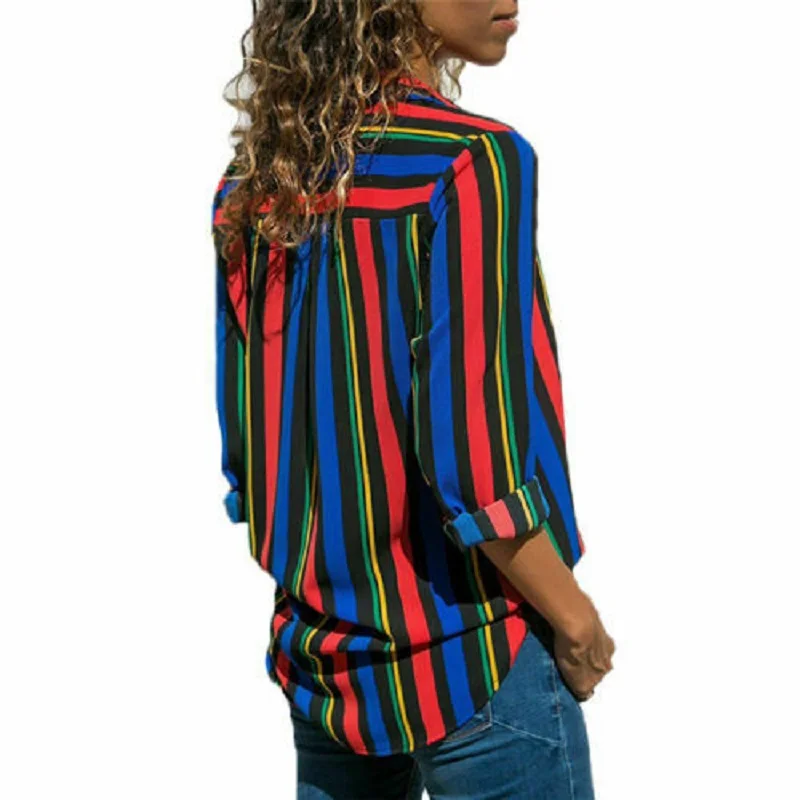 Women Long Sleeve Loose Chiffon Blouse V Neck Casual Lady Top plus size chiffon flower/strip printed summer Chemisier
Women Long Sleeve Loose Chiffon Blouse V Neck Casual Lady Top plus size chiffon flower/strip printed summer Chemisier