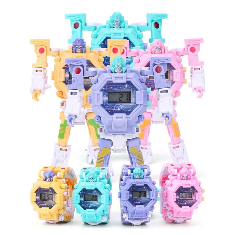 New Children's Transformation Robot Watch Toys Sports Cartoon Watches Adjustable Date / Time Funny Blocks Toys for Childen Gifts
New Children's Transformation Robot Watch Toys Sports Cartoon Watches Adjustable Date / Time Funny Blocks Toys for Childen Gifts