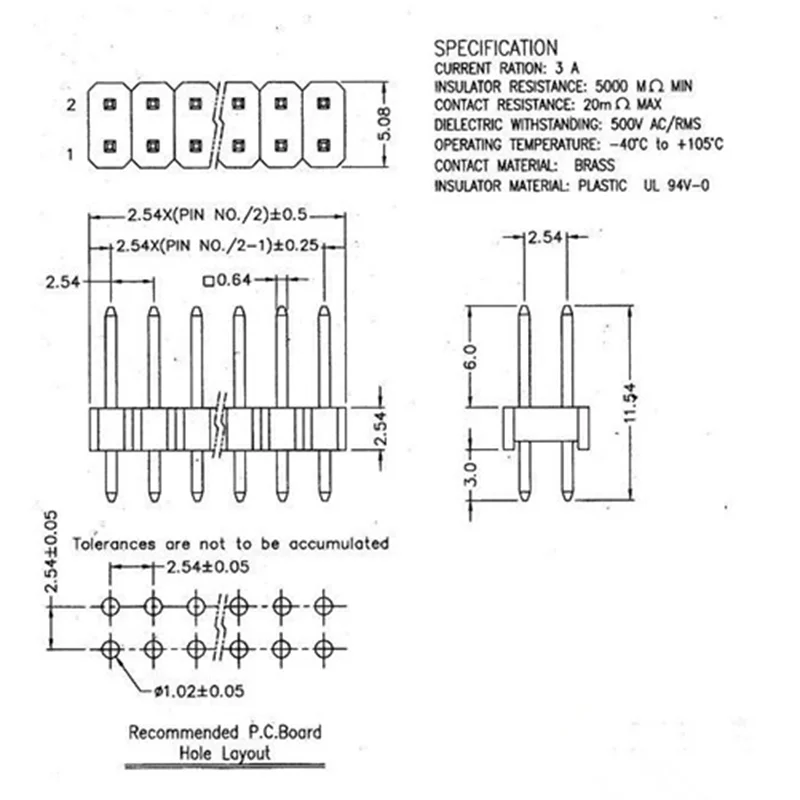 100PCS 2.54 Pitch Pinch Copper 2 * 20-Pin Double Pin 40-Pin Straight Needle Board High Temperature And Environmental Protection
100PCS 2.54 Pitch Pinch Copper 2 * 20-Pin Double Pin 40-Pin Straight Needle Board High Temperature And Environmental Protection