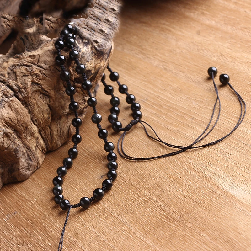 Black Obsidian 6mm Beads Necklace For Pendant Natural Stone DIY Lucky Beads Chain Necklace Jewelry Accessories For Men/Women
Black Obsidian 6mm Beads Necklace For Pendant Natural Stone DIY Lucky Beads Chain Necklace Jewelry Accessories For Men/Women