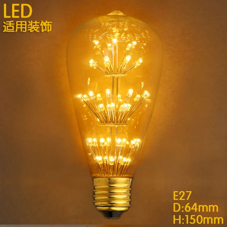 LED Lampada Vintage Edison Bulb Lamp Light 110V-220V ST64 3W E27 Retro Industry Incandescent Bulb Free Shipping
LED Lampada Vintage Edison Bulb Lamp Light 110V-220V ST64 3W E27 Retro Industry Incandescent Bulb Free Shipping