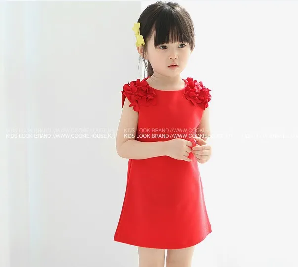 Korean children's clothing Korean girls summer flower red and pink dress fashion princess dress
Korean children's clothing Korean girls summer flower red and pink dress fashion princess dress