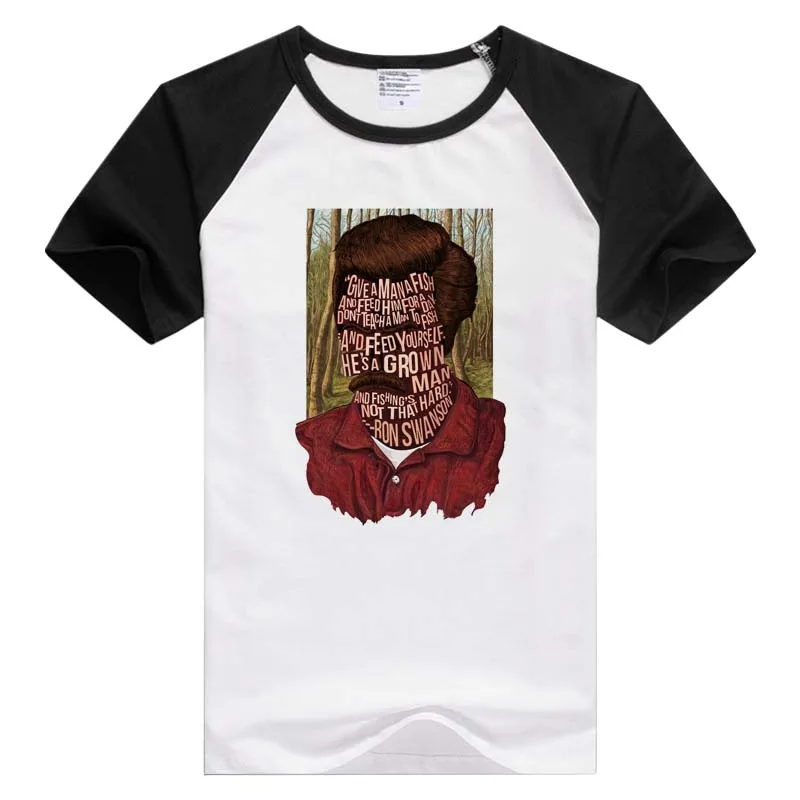 Мужская и женская футболка с коротким рукавом Ron Swanson удобные повседневные