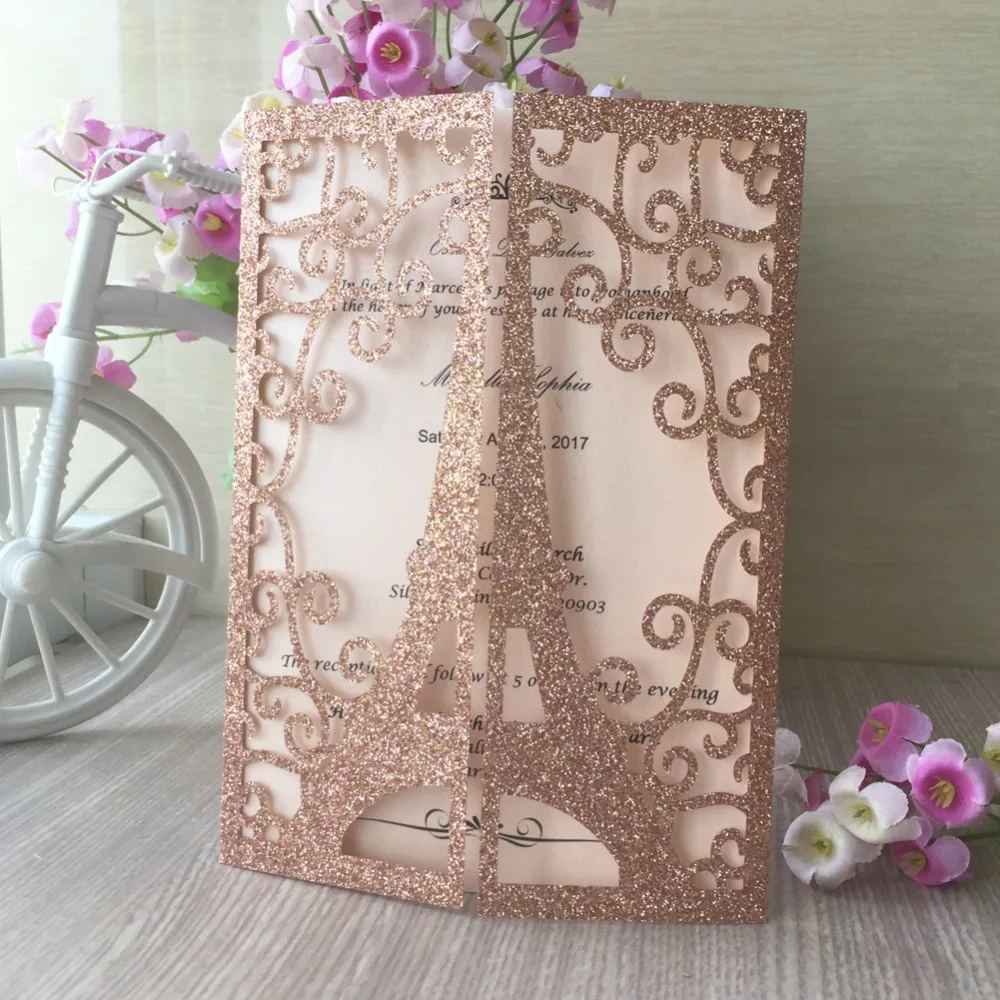 100pcs/lot New Arrival Glitter Paper Laser Cut Tower Design Wedding Card Birthday Card Event Party Celebration Souvenirs
100pcs/lot New Arrival Glitter Paper Laser Cut Tower Design Wedding Card Birthday Card Event Party Celebration Souvenirs