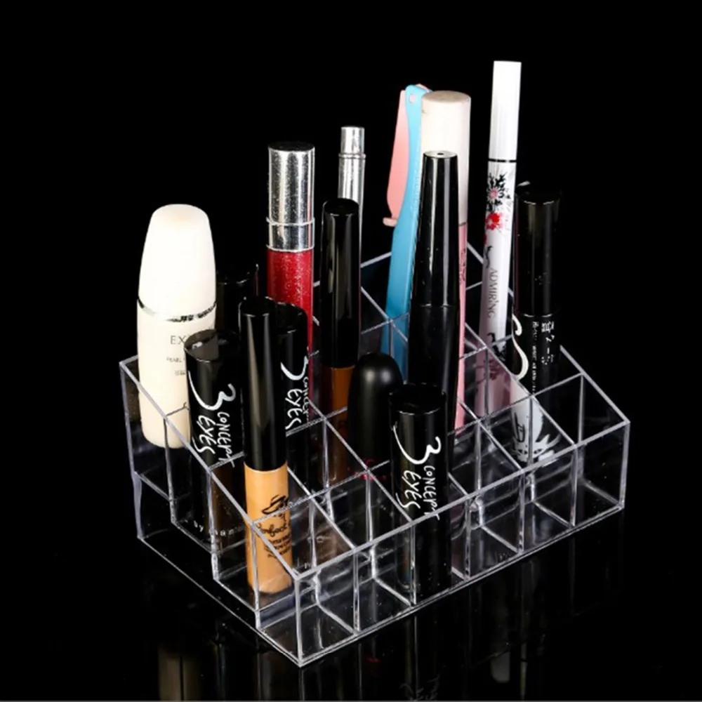 24 Lipstick Holder Display Stand Clear Acrylic Cosmetic Organizer Makeup Case Sundry Storage makeup organizer organizador Brand
24 Lipstick Holder Display Stand Clear Acrylic Cosmetic Organizer Makeup Case Sundry Storage makeup organizer organizador Brand