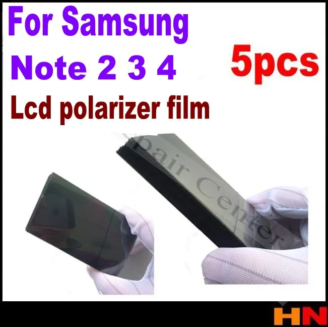 Фото 5 шт. поляризатор для samsung Galaxy note N7000 I9220 2 3 4 NOTE ЖК фильтр поляризационная пленка|film