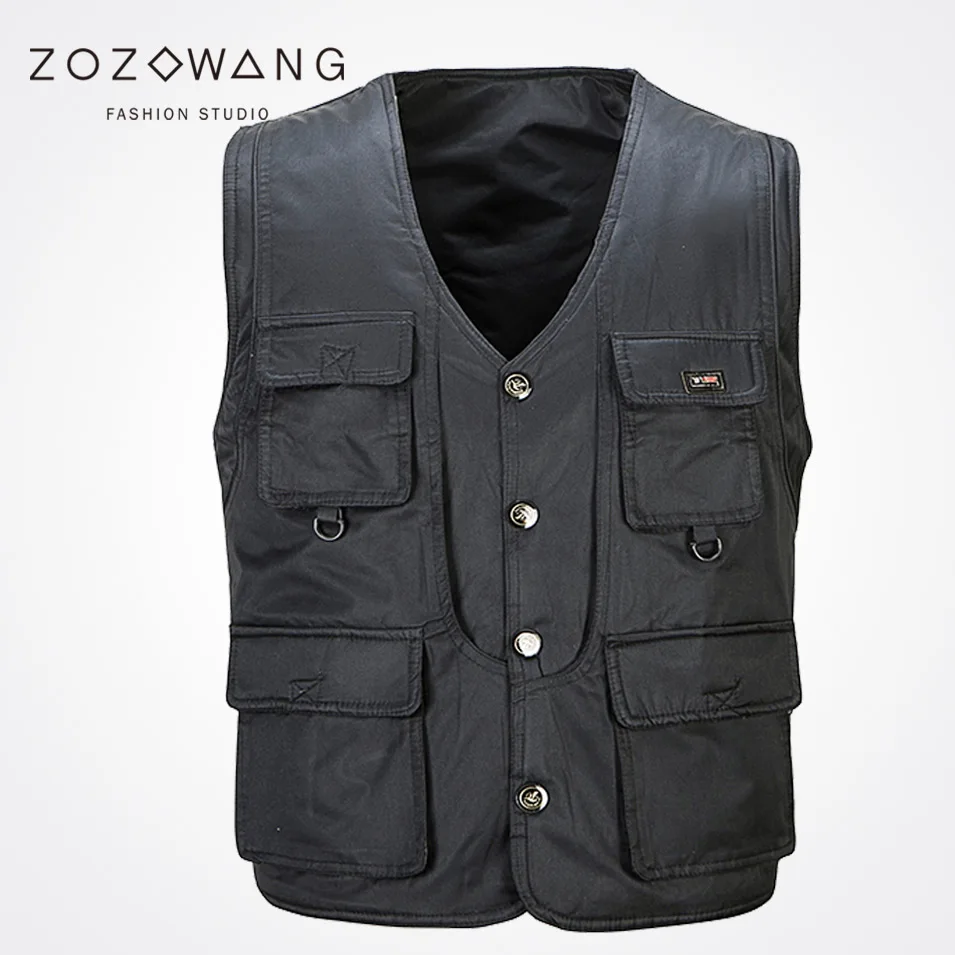 2019 Zozowang new Single Breasted solid casual loose fashion waist men plus size 3XL Multi-pocket spring autumn vest men
2019 Zozowang new Single Breasted solid casual loose fashion waist men plus size 3XL Multi-pocket spring autumn vest men