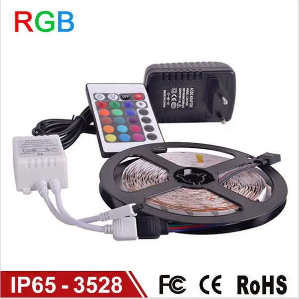 RGB LED Strip Waterproof IP65 5m 60LEDs/m LED Ribbon Tape SMD 3528 2A 12V Power Supply Adapter IR Remote Control Christmas Lamp
RGB LED Strip Waterproof IP65 5m 60LEDs/m LED Ribbon Tape SMD 3528 2A 12V Power Supply Adapter IR Remote Control Christmas Lamp