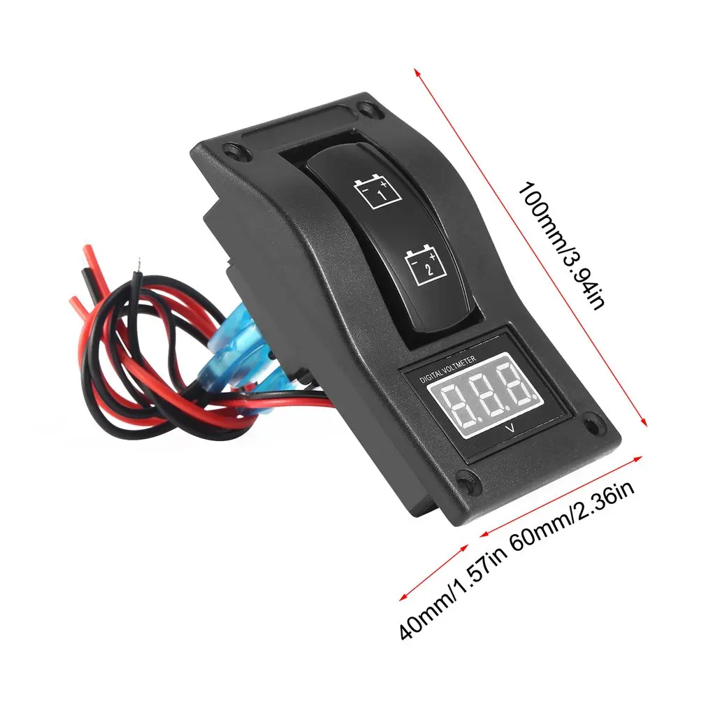 Waterproof 12-24V LED Dual Digtal Voltmeter Battery Test Panel Rocker Switch for Car Motorcycle Truck Marine Boat
Waterproof 12-24V LED Dual Digtal Voltmeter Battery Test Panel Rocker Switch for Car Motorcycle Truck Marine Boat