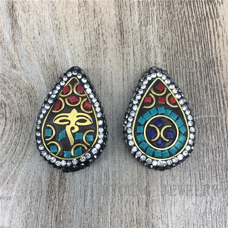 Water drop Brass Nepal Beads Spacer Beads with rhinestone paved edges ,Tibetan Prayer Buddha Beads 2mm Hole Beads MY1393
Water drop Brass Nepal Beads Spacer Beads with rhinestone paved edges ,Tibetan Prayer Buddha Beads 2mm Hole Beads MY1393