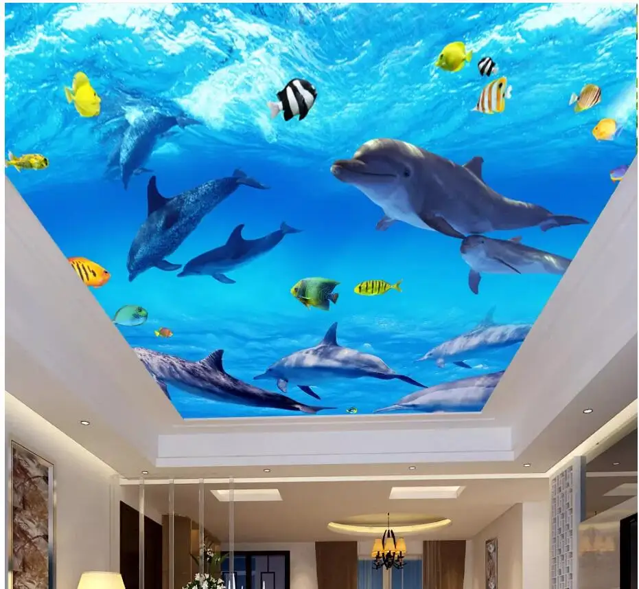 Custom photo 3d ceiling murals wallpaper Blue ocean dolphin fish Home decor living room 3d wall murals wallpaper for walls 3 d
Custom photo 3d ceiling murals wallpaper Blue ocean dolphin fish Home decor living room 3d wall murals wallpaper for walls 3 d