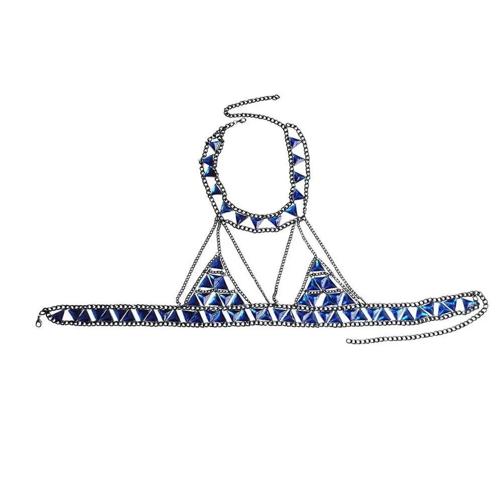 Mirror Acrylic Apron Bra Sexy Body Jewelry Women Chain Necklace Bodysuit Crop Tops Costume Wear Party Beach Jewelry
Mirror Acrylic Apron Bra Sexy Body Jewelry Women Chain Necklace Bodysuit Crop Tops Costume Wear Party Beach Jewelry