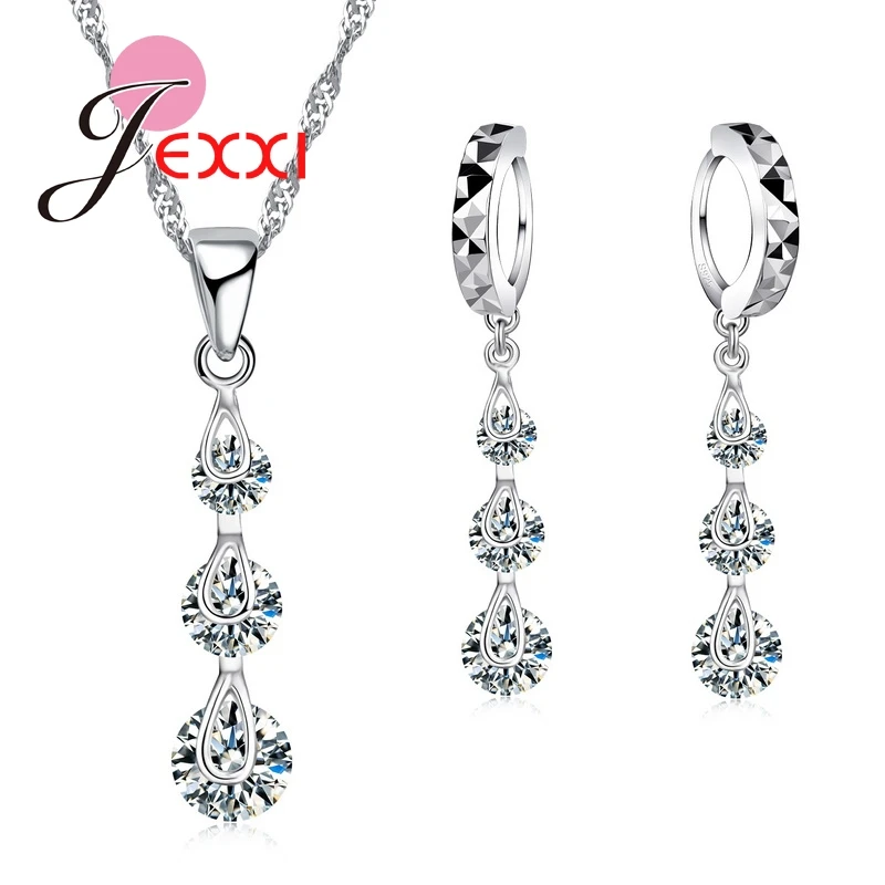 Classic 925 Sterling Silver Chain Cubic Zirconia Long Tassel Necklace Earrings Brincos Women Jewelry Set Accessories
Classic 925 Sterling Silver Chain Cubic Zirconia Long Tassel Necklace Earrings Brincos Women Jewelry Set Accessories