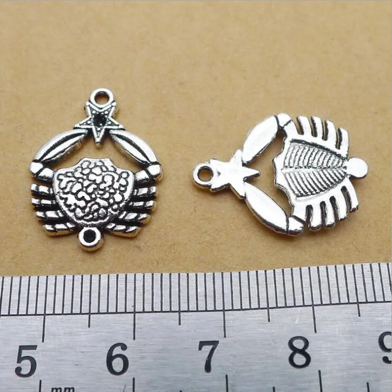 25pcs Antique Silver Alloy Crab Charms Pendants For Bracelet Necklace Jewelry Making DIY Handmand Craft 17x22mm
25pcs Antique Silver Alloy Crab Charms Pendants For Bracelet Necklace Jewelry Making DIY Handmand Craft 17x22mm