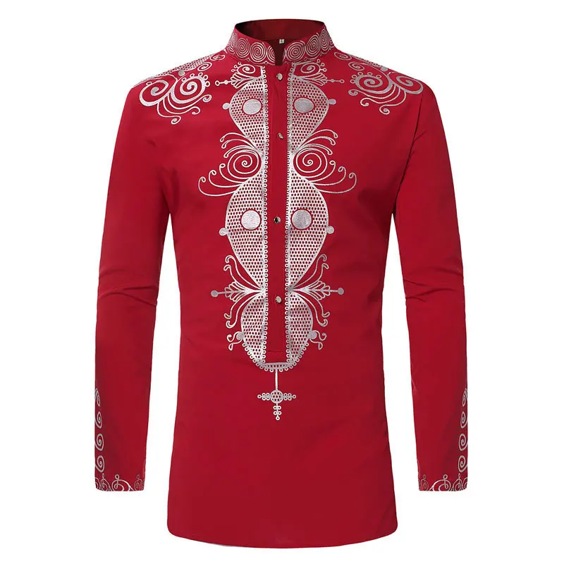 2019 Hipster Mens African Print Dashiki Shirt Stand Collar Long-Sleeves Cool Shirts Hiphop Africa clothes Bazin Riche A61206
2019 Hipster Mens African Print Dashiki Shirt Stand Collar Long-Sleeves Cool Shirts Hiphop Africa clothes Bazin Riche A61206