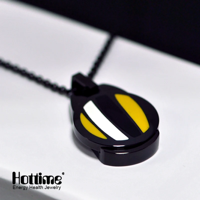 Hottime Magnetic Stainless Steel Necklaces And Bracelet Set 4 IN 1 Bio Elements Energy Pendant Necklace 1PCS 60CM Ball Chain|necklace