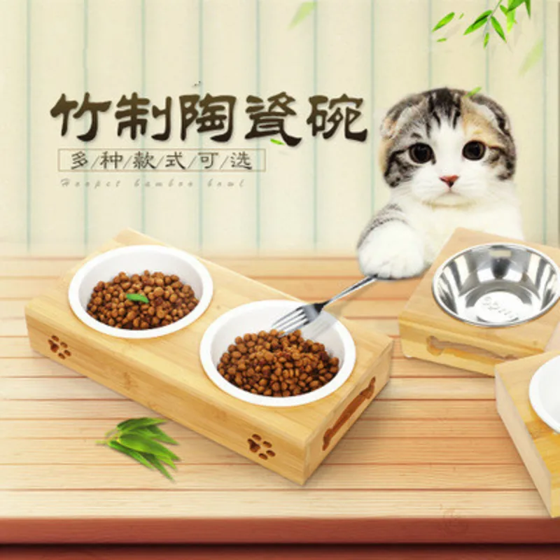 Pet Stainless Steel Ceramic Feeding And Water Bowls With Bamboo Frame For Dogs And Cats
Pet Stainless Steel Ceramic Feeding And Water Bowls With Bamboo Frame For Dogs And Cats