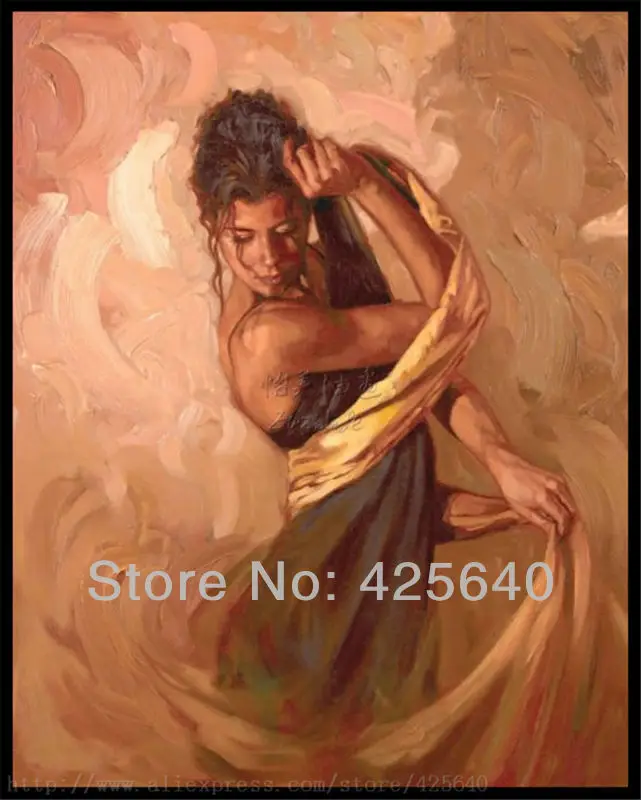 Spanish Flamenco Dancer painting latina woman Oil painting on canvas hight Quality Hand-painted Painting latina Brown 2
Spanish Flamenco Dancer painting latina woman Oil painting on canvas hight Quality Hand-painted Painting latina Brown 2