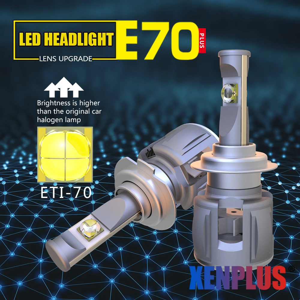 Xenplus H7 Led Car Headlight H1 H4 H11 HB3 HB4 9004 9005 9006 9012 5202 D4C Turbo Fan 6000k ZES Chip 12V 120W 12000lm E70
Xenplus H7 Led Car Headlight H1 H4 H11 HB3 HB4 9004 9005 9006 9012 5202 D4C Turbo Fan 6000k ZES Chip 12V 120W 12000lm E70