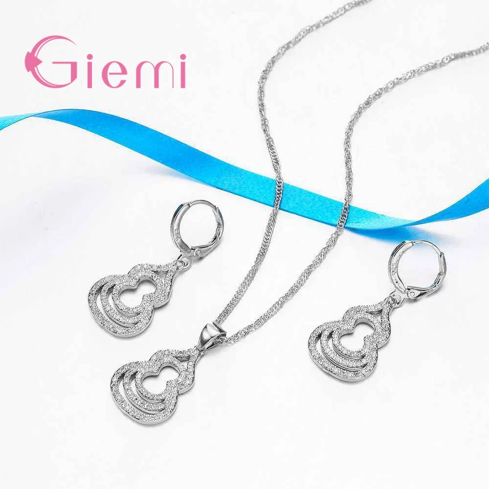 Shining Gourd Design Crystal CZ Earring Sets FashionNecklace Choker Pendant For Women Wedding Party
Shining Gourd Design Crystal CZ Earring Sets FashionNecklace Choker Pendant For Women Wedding Party