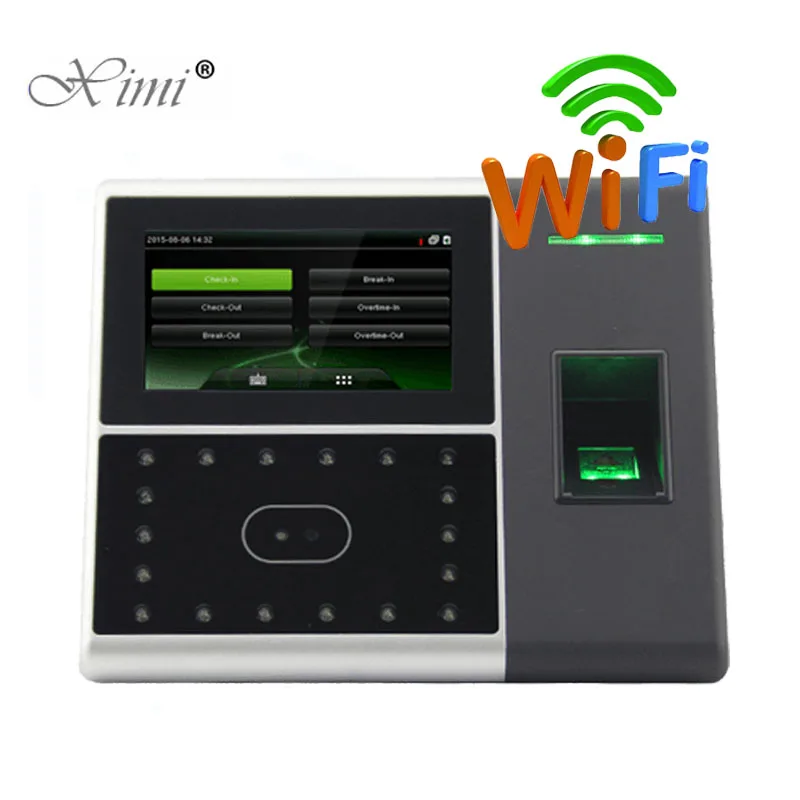 WIFI TCP/IP Биометрические лица и отпечатков пальцев посещаемость времени система