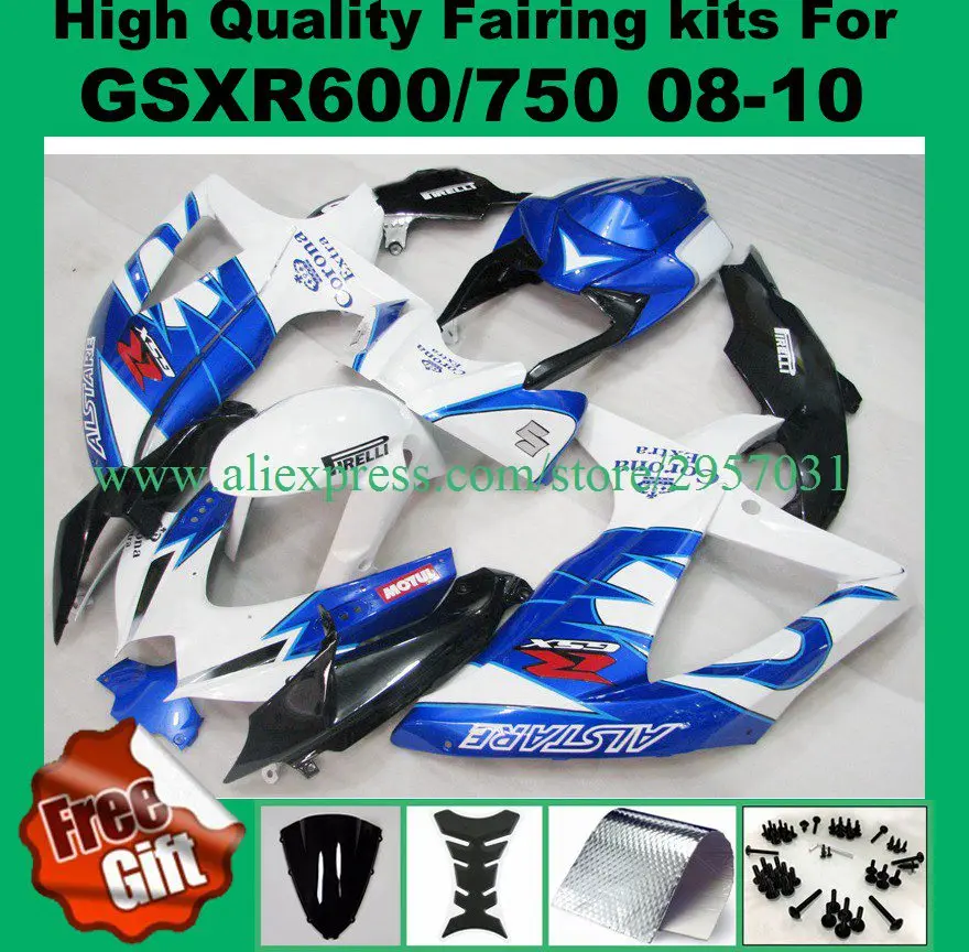 100%Fit Fairings for GSXR600 GSXR750 2008 2009 2010 SUZUKI K8 K9 GSX-R600 GSX-R750 08 09 Injection Fairing kit blue black blk
100%Fit Fairings for GSXR600 GSXR750 2008 2009 2010 SUZUKI K8 K9 GSX-R600 GSX-R750 08 09 Injection Fairing kit blue black blk