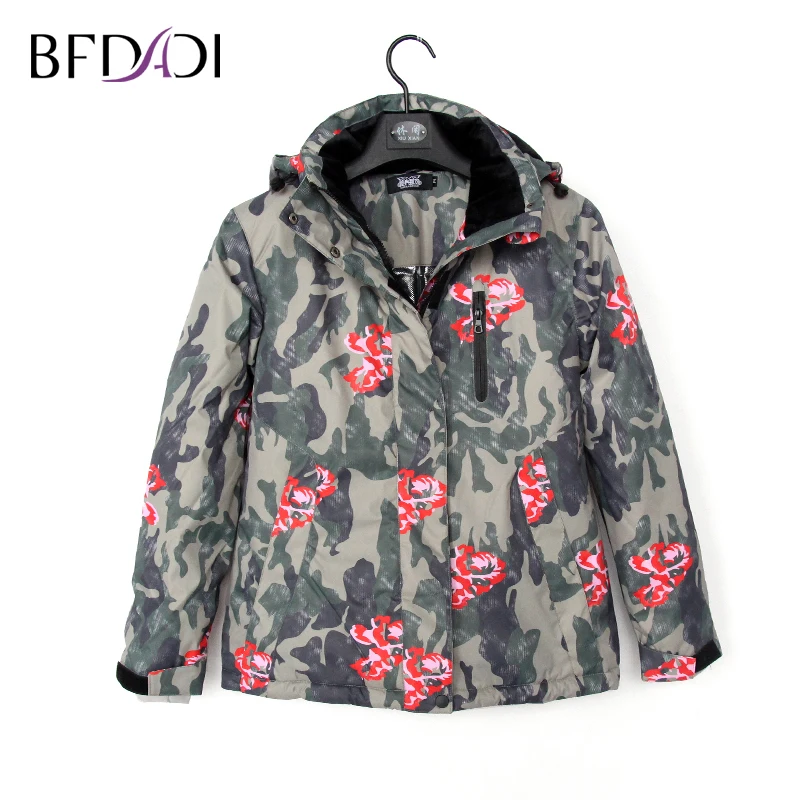 Высокое качество камуфляж ветрозащитная куртка для девочек Для женщин теплые