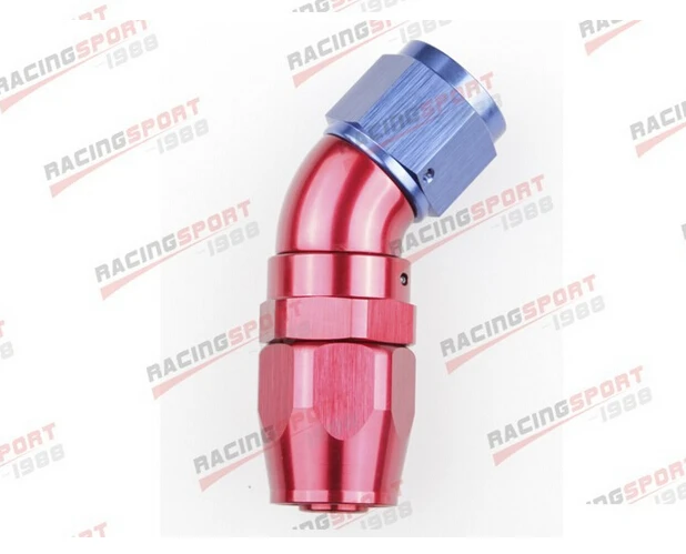 

uninterrupted flow SWIVEL 45 Degree -8AN AN8 8AN AN -8 HOSE END SHDF-45D-8redblue