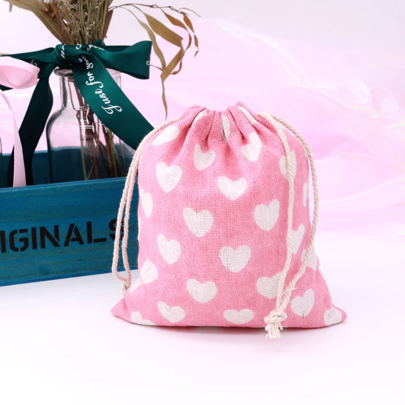 Wholesale 5pcs/lot Drawstring Packaging Pouches 14x16cm Pink Heart Printed Cotton Bags Jewelry Candy Beads Gifts Storage Bags
Wholesale 5pcs/lot Drawstring Packaging Pouches 14x16cm Pink Heart Printed Cotton Bags Jewelry Candy Beads Gifts Storage Bags