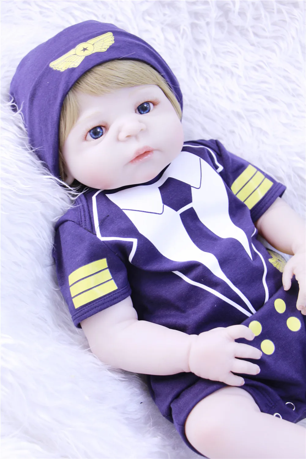 55cm Full Body Silicone Reborn Baby Doll Toy 22inch Handsome Newborn Bebe Boy Babies Doll Birthday Gift Child Bebes reborn
55cm Full Body Silicone Reborn Baby Doll Toy 22inch Handsome Newborn Bebe Boy Babies Doll Birthday Gift Child Bebes reborn