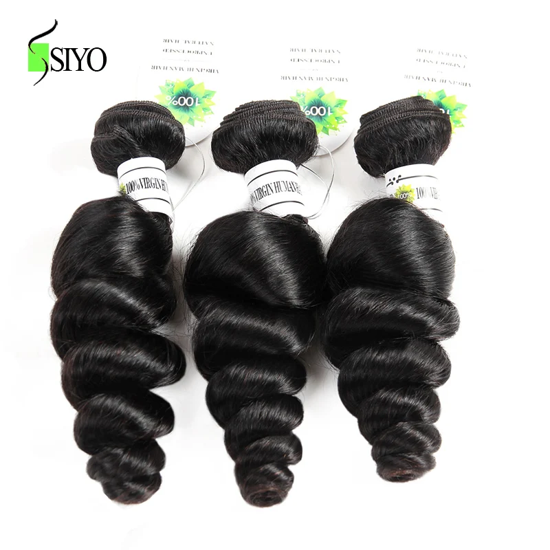 

Siyo бразильские свободная волна 3 пучки 100 Человеческие волосы ткань натуральный Цвет не Реми 8-28 дюймов Пряди человеческих волос для наращив...