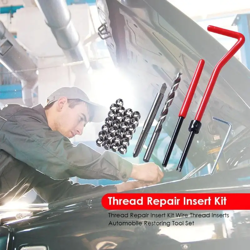 2019 Car Pro Coil Drill Tool Thread Repair Insert Kit Wire Thread Inserts Automobile Restoring Tool Set Dropshiping 
2019 Car Pro Coil Drill Tool Thread Repair Insert Kit Wire Thread Inserts Automobile Restoring Tool Set Dropshiping
