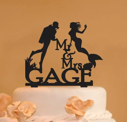 personalized name Scuba Diver and Mermaid wedding Cake Toppers bride groom engagement bridal shower party decorations
personalized name Scuba Diver and Mermaid wedding Cake Toppers bride groom engagement bridal shower party decorations