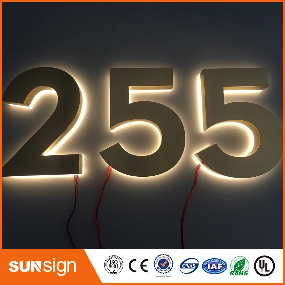 H 35cm Factory Outlet Outdoor backlit stainless steel LED 3D letter signage shopfront | Электронные компоненты и