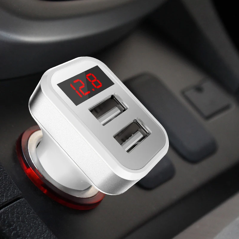 5V 3.1A output Dual USB Car Charger with Car Voltage diagnostic Smart Auto Car Charger Adapter for Iphone 7S 7 Xiaomi Huawei
5V 3.1A output Dual USB Car Charger with Car Voltage diagnostic Smart Auto Car Charger Adapter for Iphone 7S 7 Xiaomi Huawei