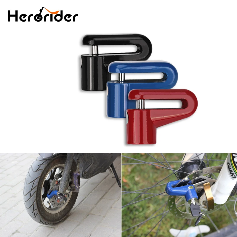 

Herorider Motorcycle Bicycle Sturdy Wheel Brake Lock Security Anti Thief Alarm Motorcycl Anti theft Disk Disc Brake Rotor Lock