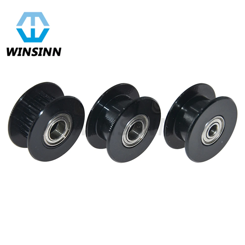 Black GT2 Idler Pulley 20 Teeth Toothless 3mm 4mm 5mm Bore 6mm Width Timing Belt Pulley Wheel Aluminum for 3D Printer
Black GT2 Idler Pulley 20 Teeth Toothless 3mm 4mm 5mm Bore 6mm Width Timing Belt Pulley Wheel Aluminum for 3D Printer