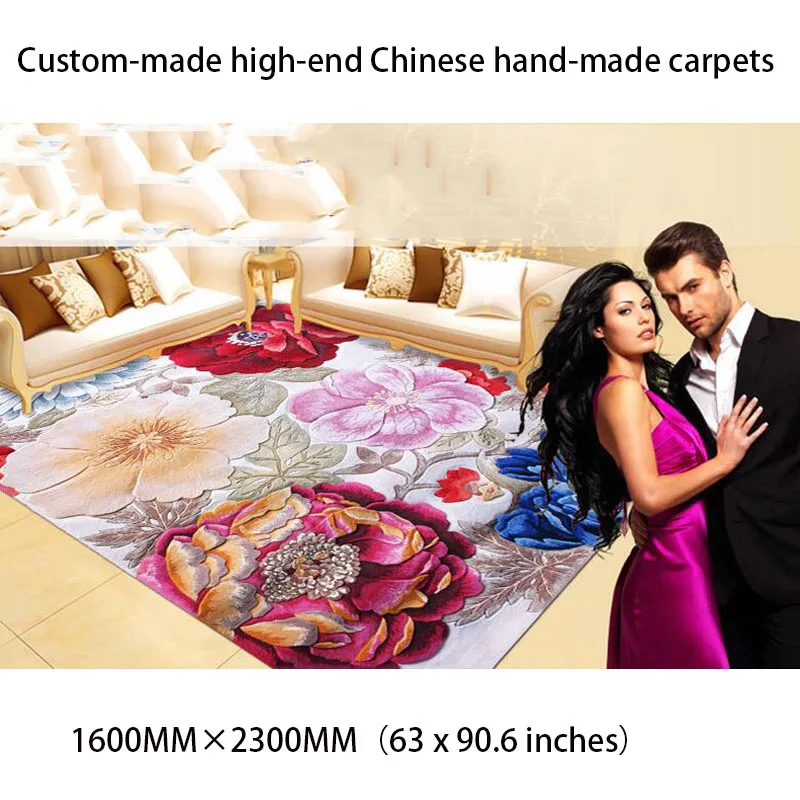High-end acrylic hand-made carpet custom-made Chinese style living room bedroom study tea table kang blanket full spread mat rug
High-end acrylic hand-made carpet custom-made Chinese style living room bedroom study tea table kang blanket full spread mat rug