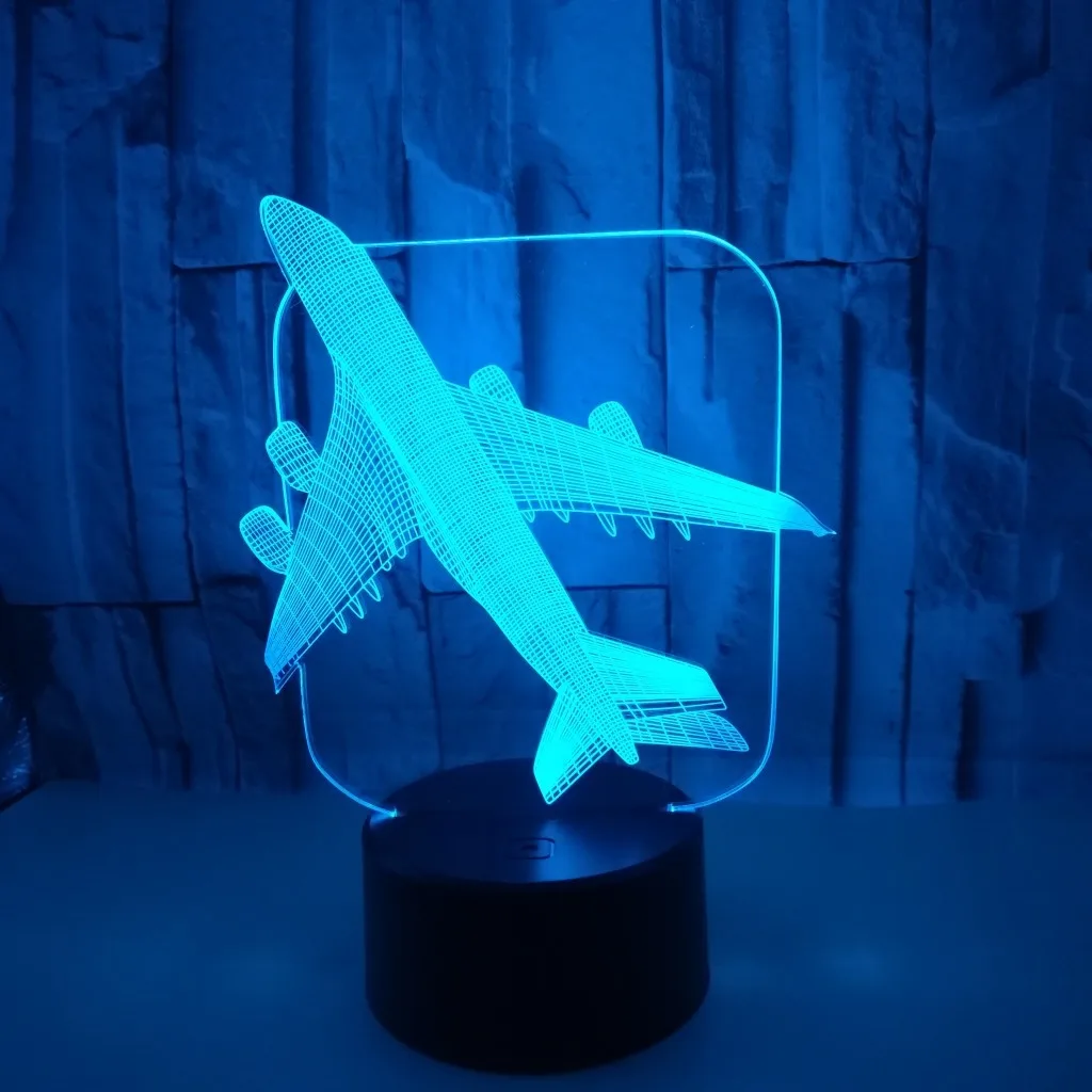 Самолёт креативный подарок акриловый Красочный ночник s 3d уникальный декоративный Настольный светильник s украшение для детской комнаты 3D светильник
Самолёт креативный подарок акриловый Красочный ночник s 3d уникальный декоративный Настольный светильник s украшение для детской комнаты 3D светильник