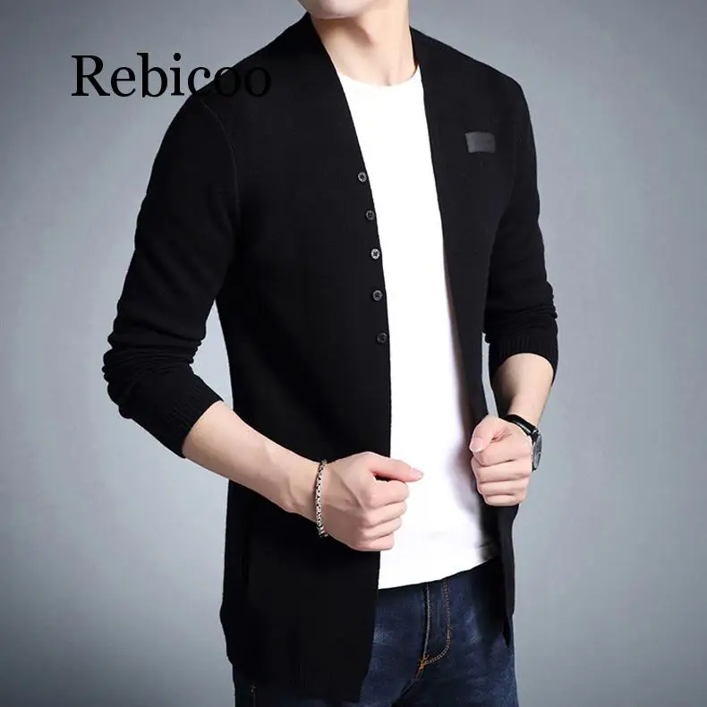 2019 Middle-Long length Mens Solid Sweater Cardigan Trench Male Casual Autumn pure color cardigan sweater
2019 Middle-Long length Mens Solid Sweater Cardigan Trench Male Casual Autumn pure color cardigan sweater