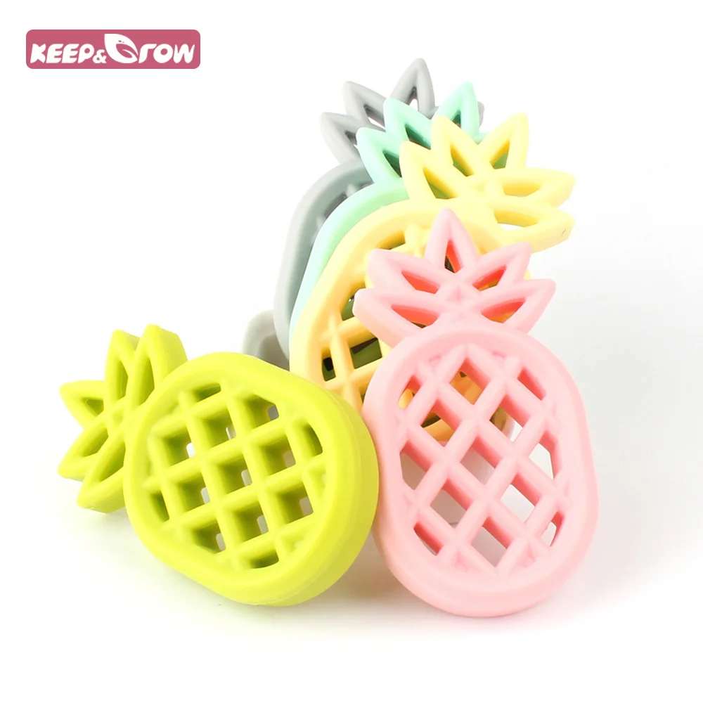 Keep&Grow BPA Free 5Pcs Pineapple Silicone Teethers Chewable Baby Teethers Nursing Necklace Pendant Pacifier Chain Accessories
Keep&Grow BPA Free 5Pcs Pineapple Silicone Teethers Chewable Baby Teethers Nursing Necklace Pendant Pacifier Chain Accessories